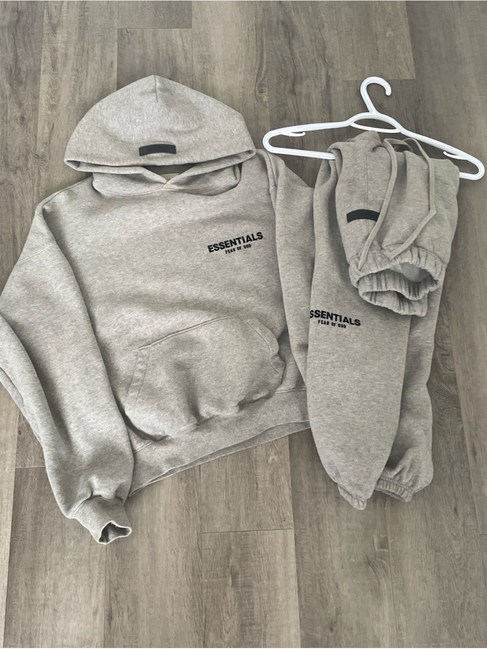 *AUTHENTIC* essentials dark oatmeal set Mens size XS
